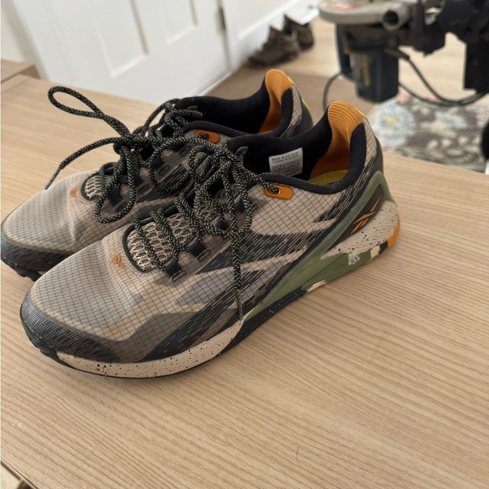 Reebok Gray and Orange Athletic Shoes